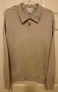 Alfani Pullover Herren XXL/2XL Beige Langarm Kragen Knopfleiste Baumwollpullover - Bild 1 von 10