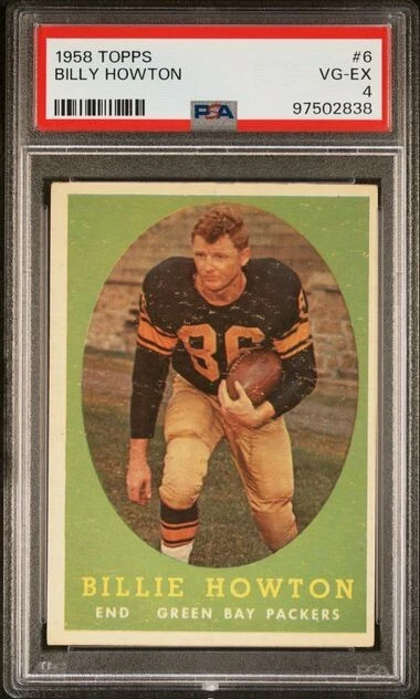 1958 TOPPS 6 BILLY HOWTON PSA 4 - Image 1 of 1