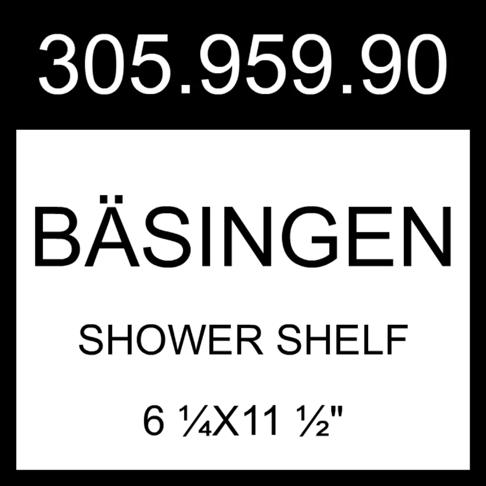 IKEA BASINGEN BÄSINGEN Shower Shelf Anthracite  6 ¼x11 ½" 305.959.90 - Image 1 of 1