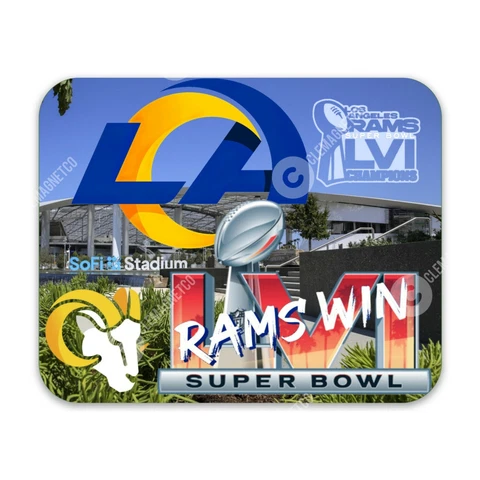 Los Angeles Rams Super Bowl LVI 56 Champions MAGNET - L.A. Die-cut NFL Football Cover