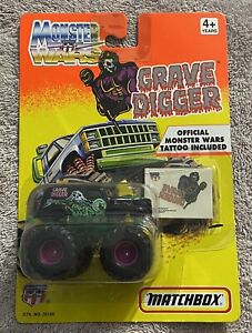 1993 Rare Matchbox Monster Wars Grave Digger Monster Truck 1:64 scale sealed 