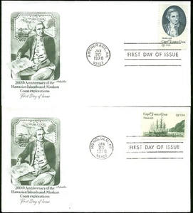 US FDC #1732 & #1733 Artmaster Set of 4 Cachets Honolulu, HI & Anchorage, AK - Picture 1 of 2