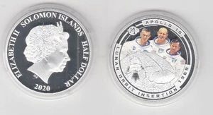 Islas Salomón 2020 1/2 dólar espacial Apolo 10 moneda de color - Imagen 1 de 1