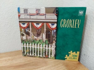 Puzzle 500 pc House w American Flags & Fence Croxley Milton Bradley Hasbro USED! - Picture 1 of 4