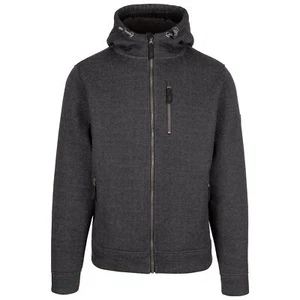 Trespass Mens Hoodie Full Zip Sherpa Back 3 Zipped Pockets Truther - Picture 1 of 7