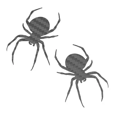 Spider Sticker - 2 Pack -  Carbon Fiber -  Spider Decal - For Outdoor Use - Image 1 of 4