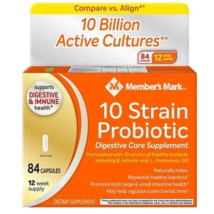 Member's Mark 5x Probiotic Digestive Care Supplement - 2/42ct. Bottles - Picture 1 of 4