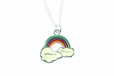 Collana Arcobaleno Miniblings 45Cm Collana Per Bambini Nuvola Argentata - Immagine 1 di 3