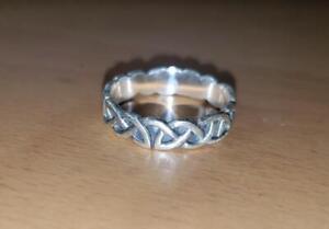 925 Biker's Vintage Celtic Knot Peter Stone Men's Ring (Size 12)!