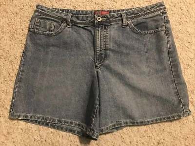 Pantalones cortos para mujer Faded Glory azules talla 16 (cintura 36") Foto 1 de 4