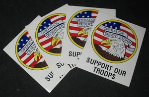 Vtg NOS New Old Stock 1991 Operation Desert Storm Support our Troops Sticker - Picture 1 of 4