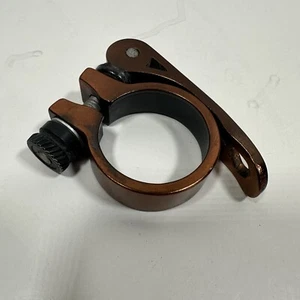 Quick Release Bike Seatpost Clamp 28.6mm Aluminum Brown Used - Picture 1 of 6