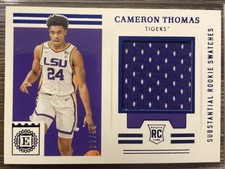 Cam Thomas 2021 Panini Chronicles Encased Draft Picks Rookie Patch Purple 87/99