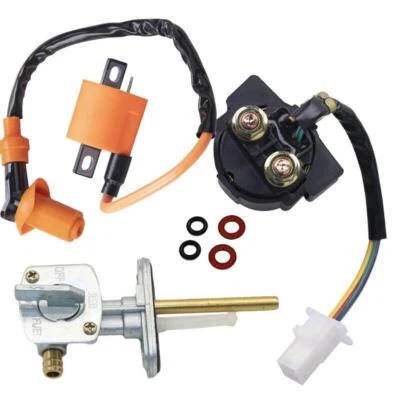 Motorcycle Dirt Bike Ignition + Starter Relay Switch + Oil Switch Kit Universal - Imagem 1 de 4