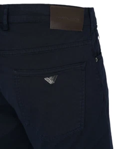 EMPORIO ARMANI COTTON CHINO SHORTS- BLACK- WAIST 30-38 - Picture 1 of 12