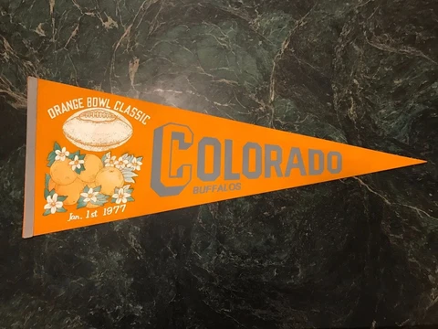 COLORADO BUFFALOES 1977 ORANGE BOWL PENNANT Cover