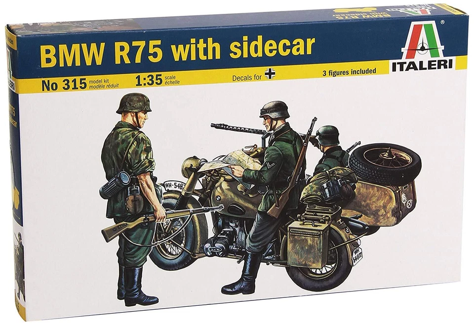Italeri 0315s BMW R75 con Sidecar 1 35