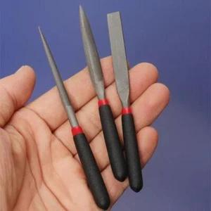 Metal Small Steel Files Set Stone Glass Carving Craft Round File - Photo 1/8