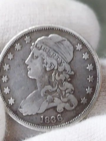 1836 Capped Bust Quarter  HIGHER AU  GRADE  with EYE APPEAL  M-155 Cover