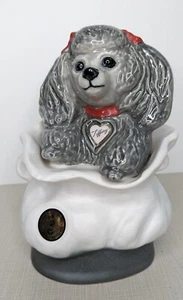 Vintage Jim Beam Empty Decanter Tiffany Poodle Dog - Picture 1 of 7