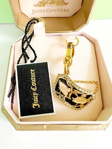 Juicy Couture  2008 Gold Pave Masquerade Mask Charm New Very Rare - Picture 1 of 11