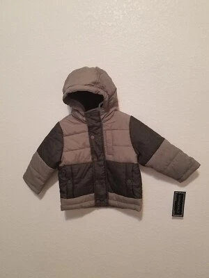 Novo com etiquetas Rothschild Criança Menino Carvão Mesclado Colorblock Parka tamanho 18 meses - Imagem 1 de 4