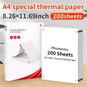 Papier d'imprimante thermique 200 feuilles A4 (8,26" x 11,7") design auto-pliable - Photo 1/8