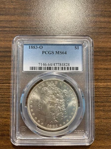 1883-O Morgan Silver Dollar $1 PCGS MINT STATE 64 MS 64 - Picture 1 of 2