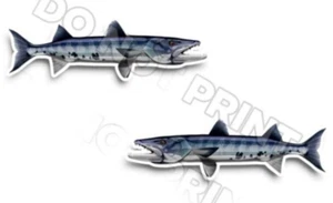 Calcomanías adhesivas de peces Barracuda para autocaravana gráficos de barco pegatina de pesca 24" #1 - Imagen 1 de 2