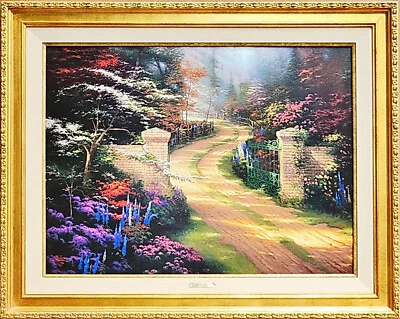 Thomas Kinkade Spring Gate Artist Proof 13/395 Oil on Canvas 25.5x34 - Image 1 of 4
