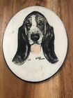 Earl Sherwan Vintage Etched Hound Etched Cultured Marble By Marvetti