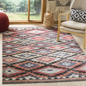SAFAVIEH Outdoor MTG246P Montage Collection Rust / Multi Rug - Picture 1 of 19