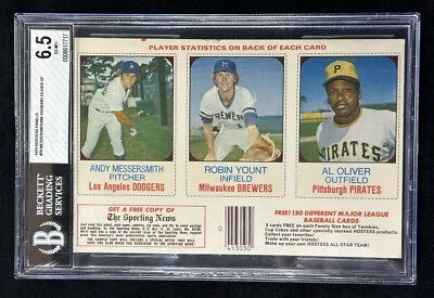 1975 Hostess Panels - #79-81 ROBIN YOUNT BGS 6.5 (EX-MT+) - Milwaukee Brewers - Image 1 of 2