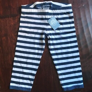 Pumpkin Patch Baby Girl Navy Blue and White Striped Leggings Pants Size 5 - Picture 1 of 4