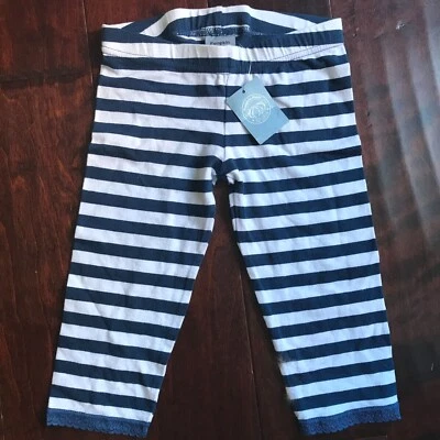 Calça Leggings Listrada Azul Marinho e Branco Pumpkin Patch Baby Girl Tamanho 5  - Imagem 1 de 4