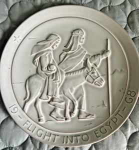 Frankoma Vintage Flight Into Egypt 1968 Christmas Plate Signed by John Frank - Picture 1 of 4