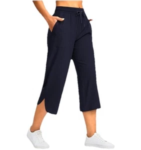 Soothfeel Pants Women's Size XXL Navy Blue Capri Elastic Waist Pockets Athlesure - Picture 1 of 14