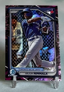 Arjun Nimmala 2024 Bowman Draft Chrome Fuchsia Lunar Refractor #/199 Blue Jays - Bild 1 von 5