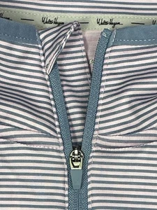 Walter Hagen Men's XL Pink & Blue Striped 1/4 Zip 90% Polyester & 10% Spandex - Picture 1 of 19