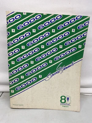 Pontiac 6000 1989 original manual de reparación de taller genuino GM Foto 1 de 4