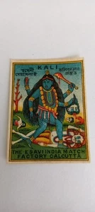 Kali Small India Matchbox Label Lot 6 - Picture 1 of 1