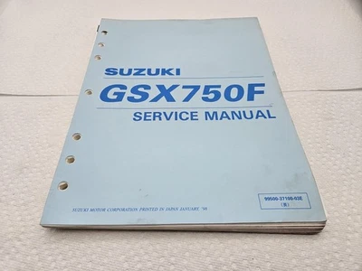 Manual de reparación de taller de servicio Suzuki GSX750F Katana OEM Pub 1998 99500-37100-03E Foto 1 de 4