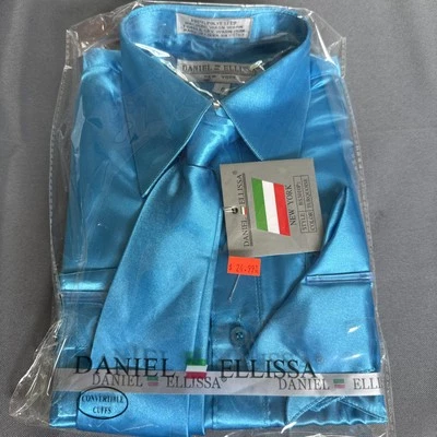 New Daniel Ellissa Boys Fashion Dress Shirt Turquoise - Image 1 of 3