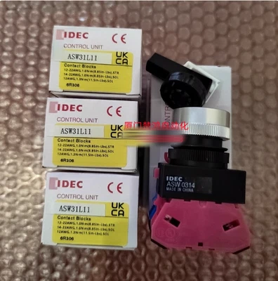 1Pcs New IDEC selector switch ASW31L11 ASW0314 - Image 1 of 2