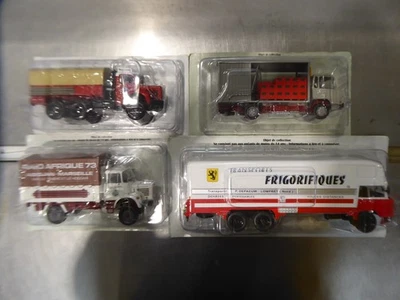 Lot de 4 camions miniatures Berliet 1/43 Véhicule collection Diecast BER54 - Photo 1/4