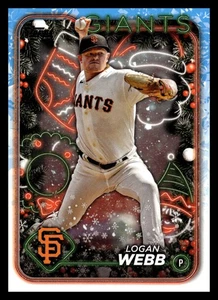 2024 Topps Holiday #H122 Logan Webb San Francisco Giants Baseball Card - Picture 1 of 2