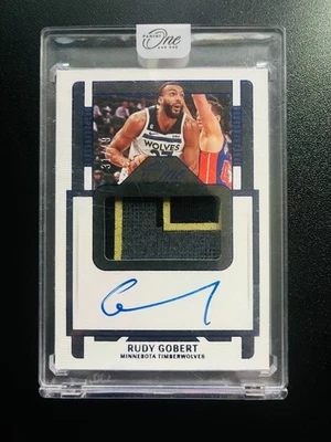 RUDY GOBERT 2022-23 PANINI ONE AND ONE PATCH AUTO /99 GAME USED NASTY PATCH!! - Image 1 of 2