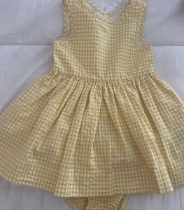 Girl's Polo Ralph Lauren Kids Gingham Seersucker Dress & Bloomer 6m NWT - Picture 1 of 12