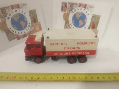 PMPB8-0385 Camion Sapeurs Pompieri SOLIDO DAF F2800 GARD SECOURS MEDICALI - Immagine 1 di 2