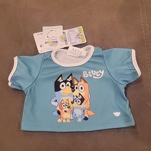 Bluey Family Build-A-Bear Kleidung T-Shirt passt 16 Zoll Plüschtier neu mit Etikett - Bild 1 von 3